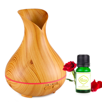 Diffuseur d'huiles essentielles en bois à ultrasons, humidificateur aromatique à grain de bois