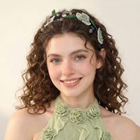 YouLaPan – coiffe de mariée de style chinois, coiffe florale faite à la main avec perles, coiffe à la mode pour femmes, pour banquet, fête dansante, YXA69