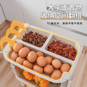 Kitchen Storage Rack 5 Tier Multi Function Portable Floor Standing Vegetable Basket Kitchen Organizer Household Essentials - Product Image 4