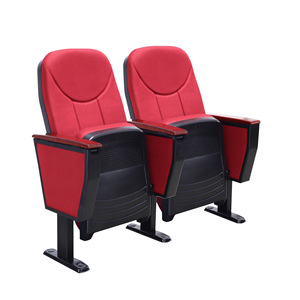 Silla de Auditorio Jiarunde C-101, Tapizada en Tela Roja, para Salas de Conferencias, Salas de Lectura, Cines e Iglesias - Product Image 3