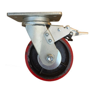 Roda única carga <span class=keywords><strong>1</strong></span> ton Alto valor de qualidade 4in/5in/6in/8in pesados núcleo de ferro poliuretano pu rodízio roda - Product Image 2