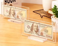 Cadre de présentation en acrylique pour billets de banque, porte-billets, protecteur de devises, cadre pour billets de banque