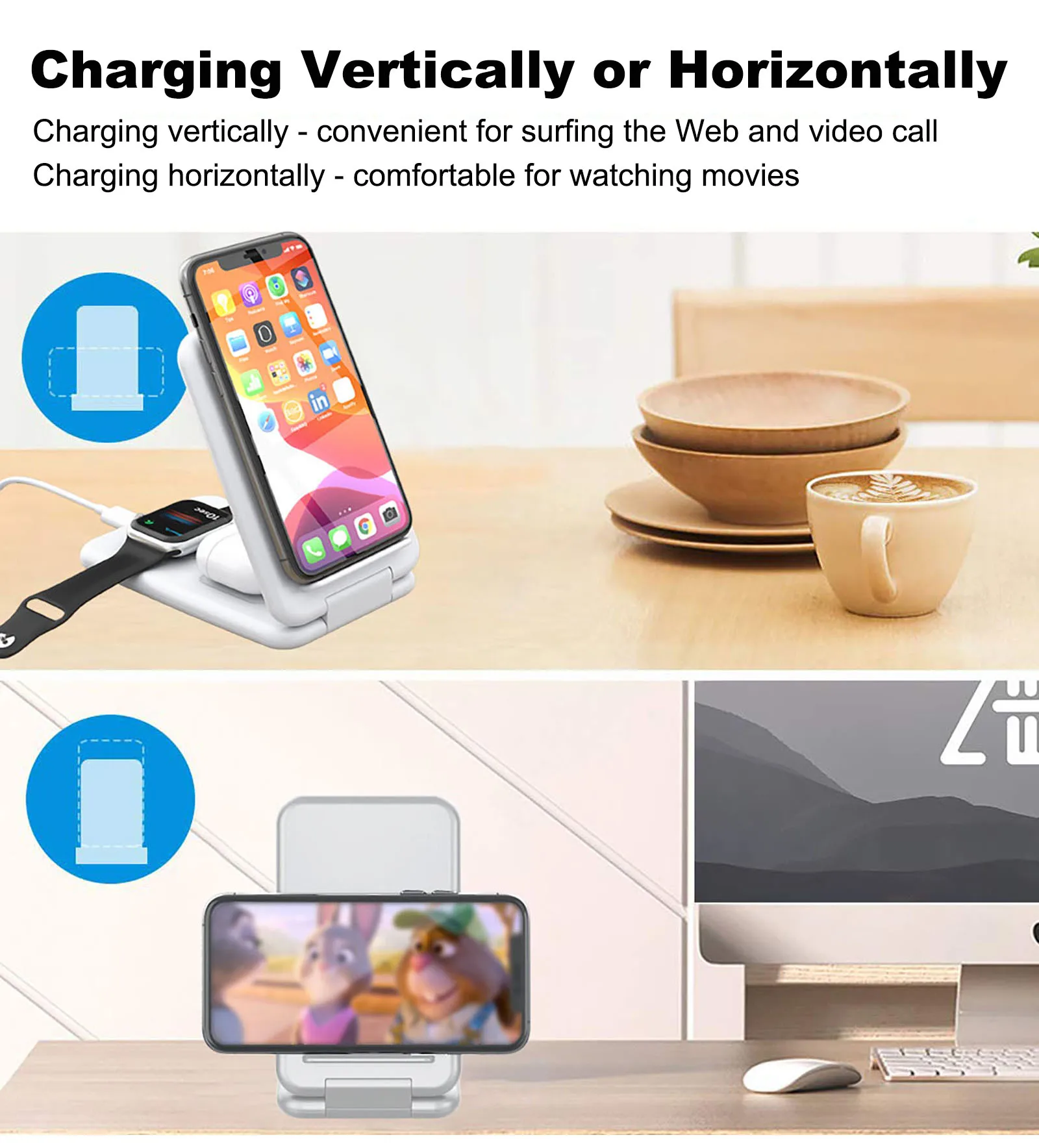 Charging Vertically or Horizontally