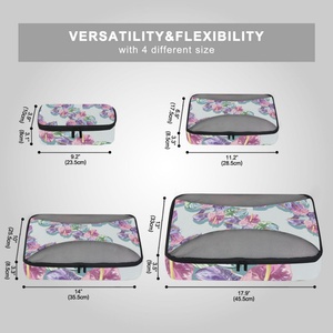 Lot de 8 cubes de rangement personnalisés motif Hibiscus Hawaïen pour bagages de voyage et valises, ensemble de voyage à main - Product Image 4