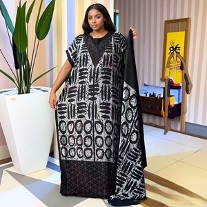 2025 New Style Fashion Plus Size Ethnische Bubu Robe Afrikanischer Frühling/Herbst Atmungsaktiver Sommer Diamant druck Frauen Loose Cotton <span class=keywords><strong>Dress</strong></span> - Product Image 2