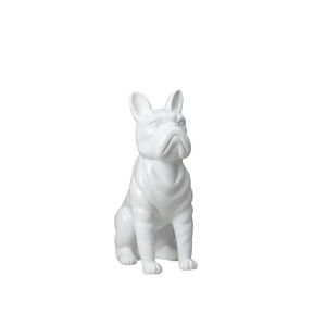 Escultura artística de <span class=keywords><strong>Bulldog</strong></span> para decoración Interior del hogar, escultura decorativa de cerámica, estilo nórdico y moderno, con diseño de Animal grande blanco - Product Image 5