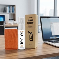 Kit de nettoyage d'écran naturel personnalisé, brosse, chiffon, écologique, biodégradable, sans alcool, pour téléphone, ordinateur, MacBook, tablette