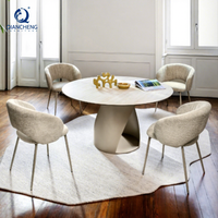 Table à manger extensible ronde en forme de feuille de papillon, mobilier moderne multifonctionnel pour table de luxe pour 4, 6, 8 ou 12 chaises