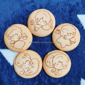 Kawaii kedi peluş rozeti sevimli Anime peluş rozeti üreticisi özelleştirilmiş dairesel japon bts peluş rozetleri düğmesi - Product Image 4