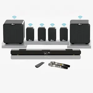 Home Theater System 7.2 Surround Sound Wireless Soundbar with Wireless Subwoofer and Remote Control
