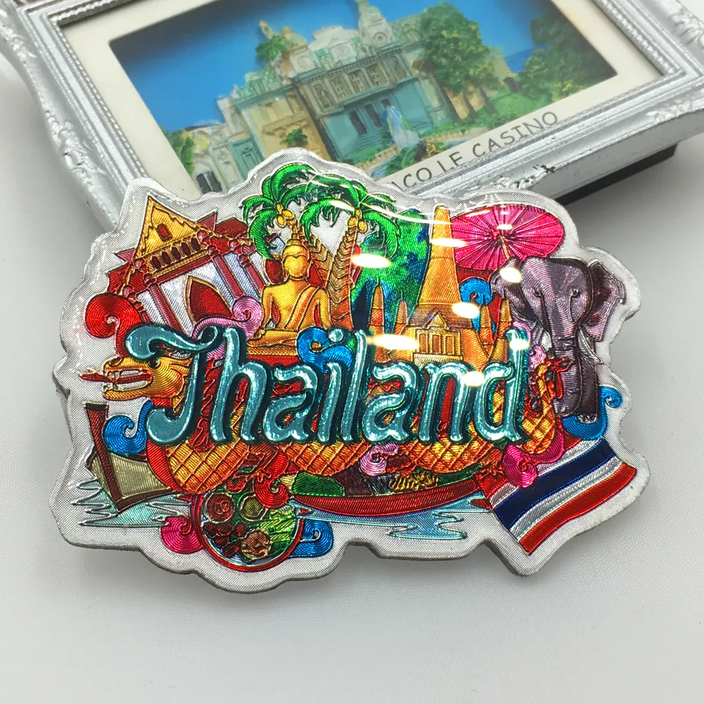 Hot selling promotion gift 3D Foil fridge magnet with epoxy coating home decorate