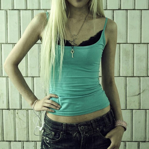 Débardeur Camisole Femme Y2K Streetwear Été Sans Manches Coupe Slim avec Dentelle et Blocs de Couleurs - Product Image 4