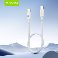 BAVIN venta al por mayor barato CB274 30cm escasez PD 60W Usb-c carga rápida C A c Datos Usb C Cable para banco de energía