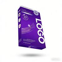Bandes blanchissantes pour les dents PAP V34 Purple, 14 traitements, patchs de blanchiment dentaire violet
