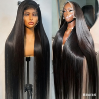 Perruque Lace Front en Cheveux Vierges Bruts Vietnamiens |   Cheveux humains 100% non traités |   Perruque longue et droite, aspect soyeux et naturel