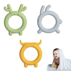 Meilleure vente dessins animés animaux pendentifs en silicone <span class=keywords><strong>de</strong></span> qualité alimentaire dentition soins bébé trucs jouets molaires bébé dentition - Product Image 3
