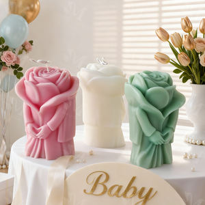 Nouvelle bougie parfumée en forme de rose pour couple 2026, moule en silicone de qualité alimentaire, bougie florale écologique pour la Saint-Valentin - Product Image 3