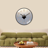 Jam Dinding Kristal Tampilan Jarum Gradien Geometris Angka Emas 30x30cm Set Tiga Buah untuk Dekorasi Rumah Modern Sederhana