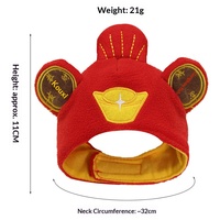 Chapeau pour animaux de compagnie personnalisé avec imprimé sur mesure, motif chat mignon, en tissu de laine écologique, accessoires capillaires toutes saisons, vente en gros