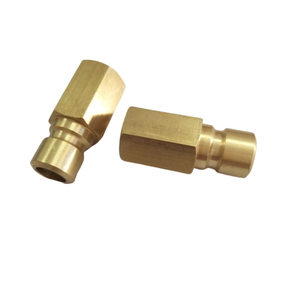 CNC machine TJPF0352 1/4'' brass reducing female pipe threaded hose nipple fittings with different size