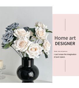 Elegante Bouquet di <span class=keywords><strong>Rose</strong></span> in Seta Realistiche, Fiori Artificiali Fatti a Mano in Stile Naturale per Eventi <span class=keywords><strong>VIP</strong></span> in Hotel e Regali di Lusso - Product Image 2