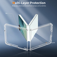 Nouvelle arrivée Étui de protection transparent pour Samsung Galaxy Z Flip 8 Léger Anti-chute Durable TPU+PC Coque de téléphone portable fine