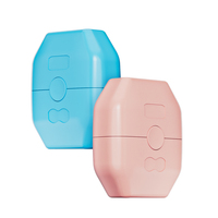 MINI Rouleau de massage facial 2-en-1 en silicone, plat et en V, rafraîchissant, sans aiguilles, pour apaiser la peau du visage et du cou