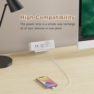 <span class=keywords><strong>Presa</strong></span> di Corrente da Scrivania con Morsetto Standard USA Certificata UL con 2 USB e Protezione da Sovratensione - Product Image 3