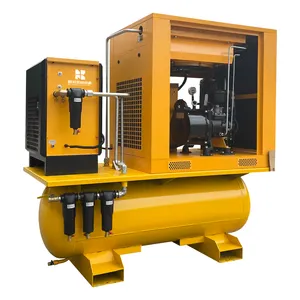 Naibang 10Hp 7.5kw,11kw,15kw,22kw Integrated High efficiency silent electric combined screw type gas air compressors