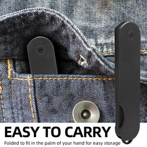 Multi-funzione pettine nero pieghevole da viaggio barba pettine 2 In 1 doppio dente barba pettine - Product Image 3