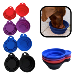 Plato Plegable de Silicona con Diseño Redondeado para Perros, Portátil para Viajes, Uso en Interiores y Exteriores, para Comida/Agua - Product Image 5