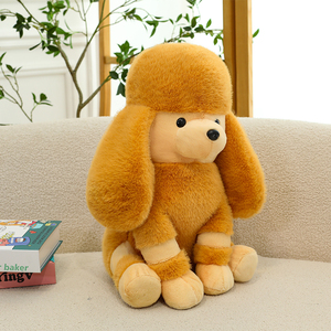 Peluche Super Morbido a Forma di Cane Barboncino, Giocattolo Antistress Ricamato, Bambola Cucciolo Imbottita in Cotone PP, Logo Personalizzabile, Marca Bududu - Product Image 2