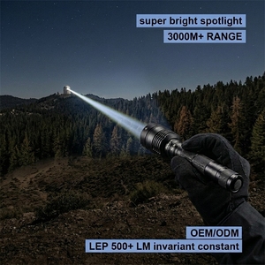 Linterna LEP Profesional Personalizada de 11W, 3Km de Largo Alcance, IP67 Impermeable, Lámpara de Búsqueda y Rescate, Torcia <span class=keywords><strong>Potente</strong></span> Lunga Distanza - Product Image 1