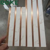 Panneaux muraux cannelés populaires Roke pour décoration intérieure, panneaux à lamelles couleur charbon, panneaux muraux intérieurs étanches en PS avec échantillon gratuit