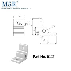 6226 China Manufacturer Rohs 25*25mm Cnc Aluminum Bracket 25 <strong>Series</strong> Casting Aluminum Fasteners 20 25030 40 45 for Aluminum <strong>Prof</strong> - Product Image 4