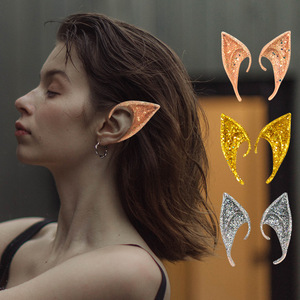 Orecchie da Elfo in Lattice Realistiche, Accessorio per Cosplay di Halloween, Orecchie Appuntite da Fata Morbide, Decorazione Riutilizzabile per Costume da Elfo - Product Image 1