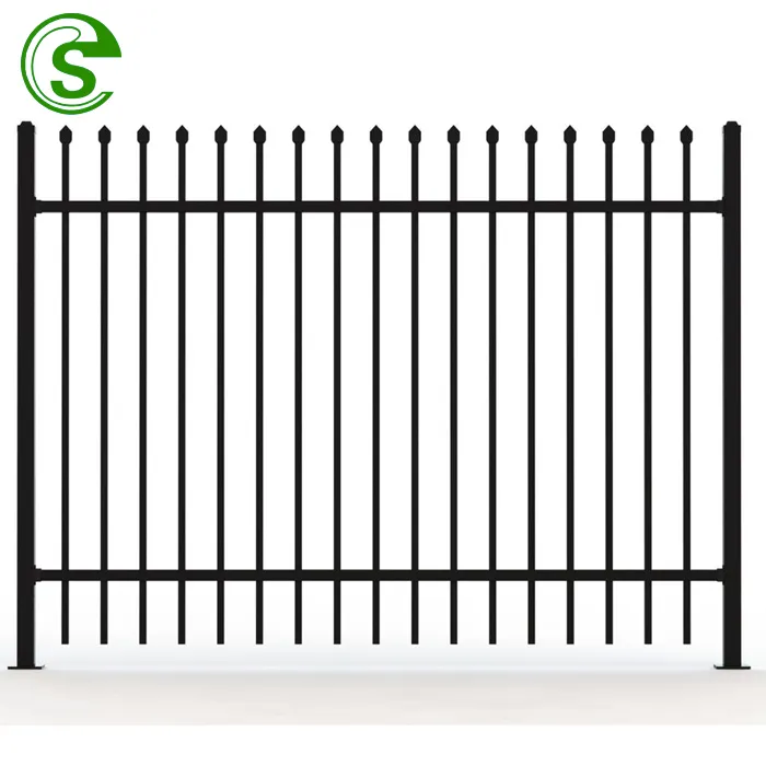 Panel de valla de Metal para construcción de jardín, valla de acero de hierro forjado para privacidad al aire libre, directa de fábrica