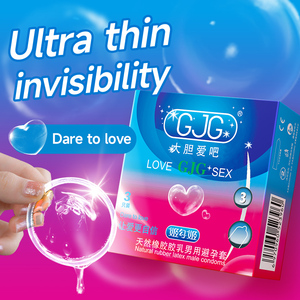 GJG Marke Herren Ultra-Dünne Fruchtaromatisierte Latex Wiederverwendbare Kristall-Kondome 3 Stück/Box zur Steigerung des Lustempfindens Sexprodukte - Product Image 6