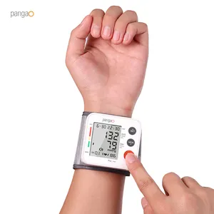 Portátil ajustável pulseira BP monitor automático pulso manguito pressão arterial máquina com voz