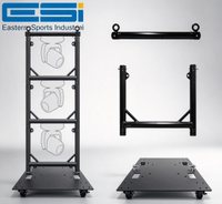 Support totem en aluminium argenté ESI avec plaque de base, tour de montage d'éclairage de scène DJ pour mariage, fête, spectacle en direct