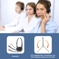 Accessoires pour centre d'appels ENC – Casque filaire 2026 à double microphone avec suppression du bruit et mode jeu, saisie vocale en anglais