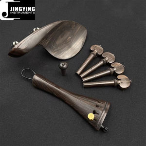 2024 סט אביזרי כינור מוסיקה של ג'ינג'ינג, משענת סנטר כינור+ ברגים לשענת סנטר+ כוונון עדין+ פגים+ סיכות קצה+ ציצית זנב - Product Image 4