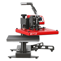 Presse à chaud manuelle MICROTEC Vector GCH-1515 15x15 pouces à ouverture latérale pour transfert DTF sur T-shirt et sublimation avec pression réglable