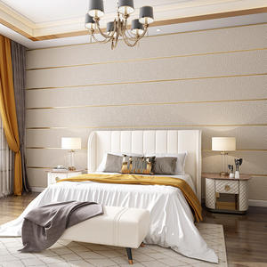 <span class=keywords><strong>Papier</strong></span> <span class=keywords><strong>peint</strong></span> à rayures horizontales 3D bleu paon de luxe léger Salon Hôtel Fond Moderne Simple <span class=keywords><strong>Papier</strong></span> <span class=keywords><strong>peint</strong></span> en velours de peau de cerf - Product Image 4