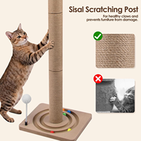Perchoir de fenêtre pour chat avec griffoirs en sisal hauts, hamac pour chat réglable avec 3 ventouses robustes