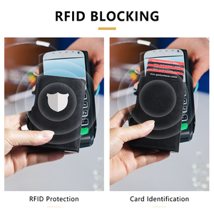 Casekey Men's Business Smart <b>Wallet</b> Button Closure RFID Blocking PU Leather Slim Multifunctional Credit <b>Card</b> <b>Holder</b> - Product Image 4