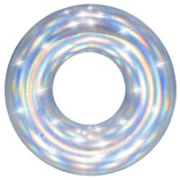 Bouée de natation gonflable unisexe portable pour adulte, en PVC iridescent, épaissie, écologique et imperméable, de qualité industrielle