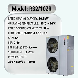 Pompe à chaleur air-eau 21,5 kW A+++, économie d'énergie, boîtier en acier inoxydable, fonctionnement normal à des températures ultra-basses pour les maisons et les hôtels - Product Image 3