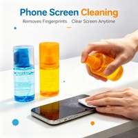 Kit de nettoyage d'écran en gros pour ordinateur portable, moniteur, téléphone, LCD, avec spray nettoyant et chiffon en microfibre, logo personnalisé OEM ODM