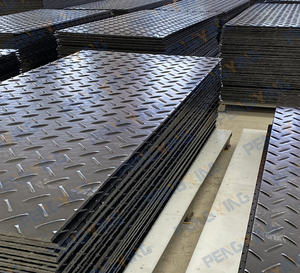Nhà máy chất lượng cao PE chống mài mòn bảo vệ đường bộ 4x8 HDPE tạm thời sàn mặt đất Mat cho thiết bị nặng - Product Image 1